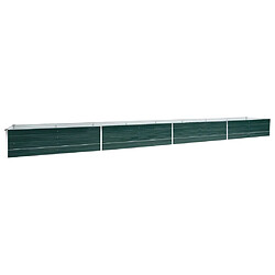 vidaXL Lit surélevé de jardin Acier galvanisé 600x80x45 cm Vert