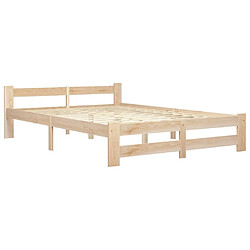 Maison Chic Lit adulte - Lit simple Cadre de lit,Structure du lit Contemporain Bois de pin massif 120x200 cm -MN33740