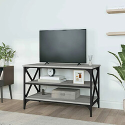 Avis Maison Chic Meuble TV scandinave gris - Banc TV pour salon Sonoma 80x40x50 cm Bois d'ingénierie -MN70034