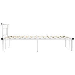 Avis vidaXL Cadre de lit sans matelas blanc métal 120x200 cm