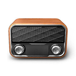 Universal Retro Radio Bibliothèque Bluetooth haut-parleur portable Subwoofer Music | Bibelles (bois noir)