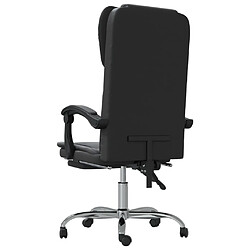 Acheter vidaXL Fauteuil inclinable de bureau Noir Similicuir