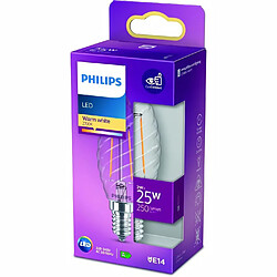 Ampoule LED Bougie Philips Classic Twisted 25 W E14 2 W E (2700k)