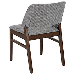 Beliani Chaise de salle à manger BELLA Set de 2 Tissu Bois foncé pas cher