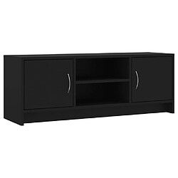 vidaXL Meuble TV noir 102x30x37,5 cm bois d'ingénierie