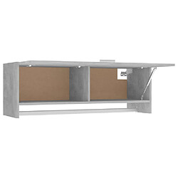 Acheter vidaXL Garde-robe gris béton 100x32,5x35 cm bois d'ingénierie