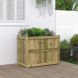 Maison Chic Jardinière,Bac à fleurs - pot de fleur 90x50x70 cm bois de pin imprégné -GKD95542