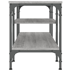 Acheter vidaXL Meuble TV sonoma gris 121x35x45 cm bois d'ingénierie et fer