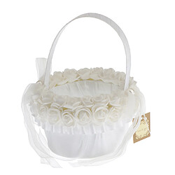 Avis 2pcs Panier de Fille de Fleur - Panier de Fleurs Blanc, Panier de Mariage pour Mariage