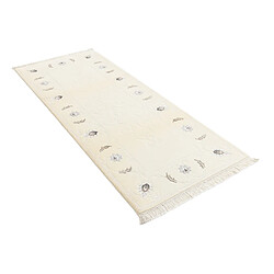 Vidal Tapis de couloir en laine 203x84 beige Darya