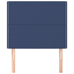 Avis Maison Chic Lot de 2 Têtes de lit design Bleu pour chambre - Décoration de lit 100x5x78/88 cm Tissu -MN72797