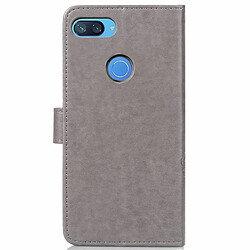 Avis Wewoo Housse Coque Étui en cuir motif de fleurs pressées Lucky Clover pour Xiaomi Mi 8 Lite, avec support et logements pour cartes, portefeuille dragonne (Gris)