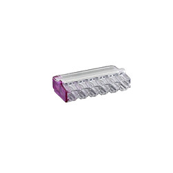 connecteurs automatiques - mini connex - 6 entrées - violet - boite de 50 - blm distribution 420160