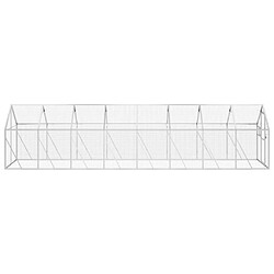 Avis vidaXL Volière argenté 1,79x8x1,85 m aluminium