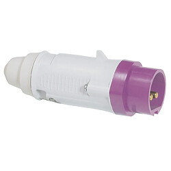 fiche droite mâle 16 ampères 2p ip44 mauve - legrand 055221