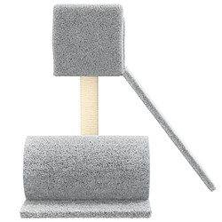 Avis Helloshop26 Arbre à chat meuble tour grimper jouet grattage grattoir escalade plateforme avec griffoir en sisal clair 59 cm gris 02_0022440