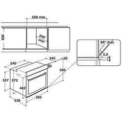 Avis Four intégrable multifonction 73l 60cm a+ pyrolyse inox - w6om54s1p - WHIRLPOOL