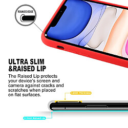 Wewoo Coque Souple Pour iPhone 11 SILICONE Solid Color Soft Liquid Shockproof Soft TPU Case Black pas cher