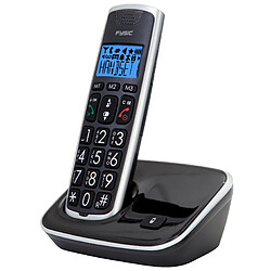 FYSIC Téléphone sans fil sénior grandes touches, 1 combiné FX-6000 Noir