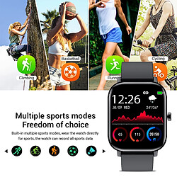 Universal Montres intelligentes Bracelets Hommes Femmes Horloges d'exercice Surveillance du rythme cardiaque Surveillance du sommeil Bluetooth Appel Smartphone Téléphone & 124 ; Smartwatch 1,5 pouces