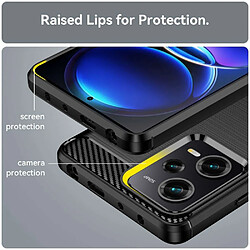 Avis Htdmobiles Coque pour Xiaomi Poco X5 Pro 5G / Redmi Note 12 Pro 5G - housse etui silicone gel carbone + verre trempe - NOIR