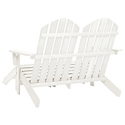 Acheter Maison Chic Chaise de jardin 2 places - Fauteuil d'extérieur Adirondack et repose-pied Sapin Blanc -MN33198