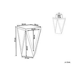 Avis Beliani Table d'appoint LUXEY Effet miroir Argenté