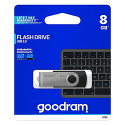 Clé USB GoodRam UTS2 USB 2.0 Noir Argenté 8 GB (1 Unité)