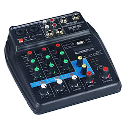 Avis Table De Mixage Audio USB 4 Canaux Console De Mixage Carte Son Petite Table De Mixage Noir