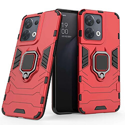 Htdmobiles Coque pour Oppo Reno 8 5G - housse etui rigide anti choc + verre trempe - ROUGE