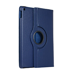 Avis Etui en PU litchi avec support bleu foncé pour votre Apple iPad 10.2 (2019)