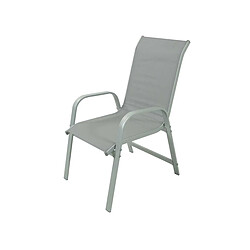 Habitat Et Jardin Fauteuil jardin Alu/Textilène Porto - Phoenix - Gris clair - Lot de 2