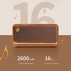 Acheter Yonis Enceinte Bluetooth Vintage Puissante Et Élégante Bois Haut-Parleur Portable