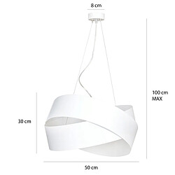 EPIKASA Suspension Vieno, Blanc, Acier, 50x100x50 cm pas cher