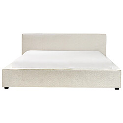 Acheter Beliani Lit double en bouclé 180 x 200 cm blanc cassé MIRANDE