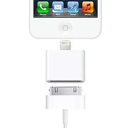 Wewoo Adaptateur blanc pour iPhone 6 & 6 Plus, 5 / 5S / 5C, iPad mini / mini 2 Retina, iPod touch 5, 4, Nano 7 Lightning à 30pin adaptateur,