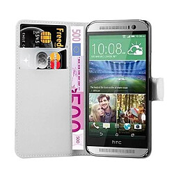 Cadorabo Coque HTC ONE M8 MINI Etui en Blanc pas cher