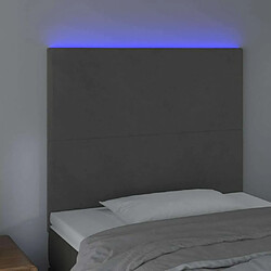 Avis Maison Chic Tête de lit scandinave à LED,meuble de chambre Gris foncé 80x5x118/128 cm Velours -MN33577