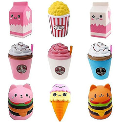 Universal Jumbo Jouet squishy mignon et lent pour les enfants Hamburger jaune