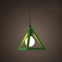 Stoex 3x Lustre Suspension Métal Cage forme de Triangle Style Vintage Industrielle E27