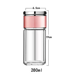 Acheter Bouteille D'eau Bouteille De Thé Portable Avec Passoire Invisible Cadeaux Pour Hommes Femmes Or Rose 280 Ml