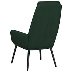 Acheter vidaXL Chaise de relaxation Vert foncé Tissu