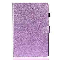 Wewoo Housse Étui Coque Pour iPad 10.2 / 10.5 Etui à rabat horizontal en cuir avec poudre de scintillement support et fente carte Violet