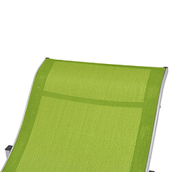 Helloshop26 Lot de deux chaises longues pliables textilène vert 02_0011954 pas cher