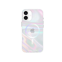 CASE MATE Coque pour Apple iPhone 16 Plus MagSafe Modèle Soap Bubble Iridescente Multicolore