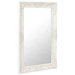 Miroir mural baroque vidaXL Blanc