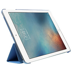 Acheter Etui en PU stand en trois volets + pc bleu pour votre Apple iPad 9.7 (2017)