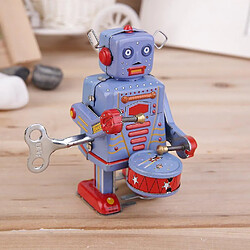 Universal Vintage Metal Tin Drumming Robot Corloge-Travail