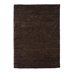 Thedecofactory LUXE - Tapis à poils longs toucher soyeux chocolat 160x230 