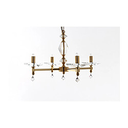 Lumière Chandelier sans abats jours Capri Or 4 ampoules 36cm